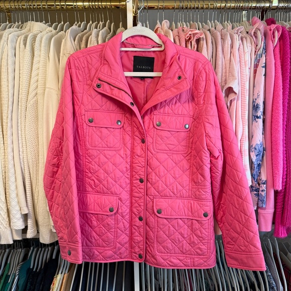 Talbots Women's Pink Quilted Jacket - Picture 2 of 3